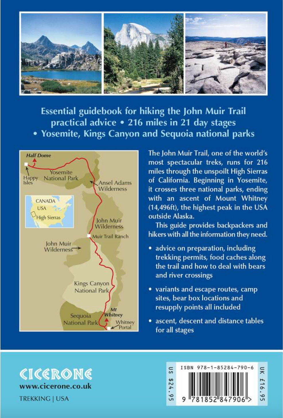 【T-MAPS】ジョン・ミューア・トレイル・ガイド The John Muir Trail