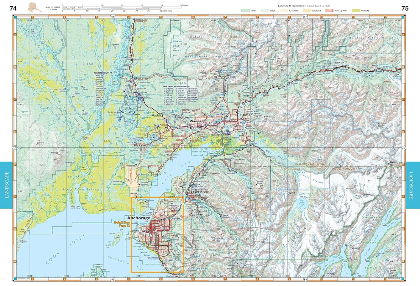 【T-MAPS】アラスカ州ロード&レクリエーション・アトラス California Road & Recreation Atlas
