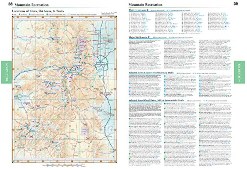 【T-MAPS】コロラド州ロード&レクリエーション・アトラス Colorado Road & Recreation Atlas