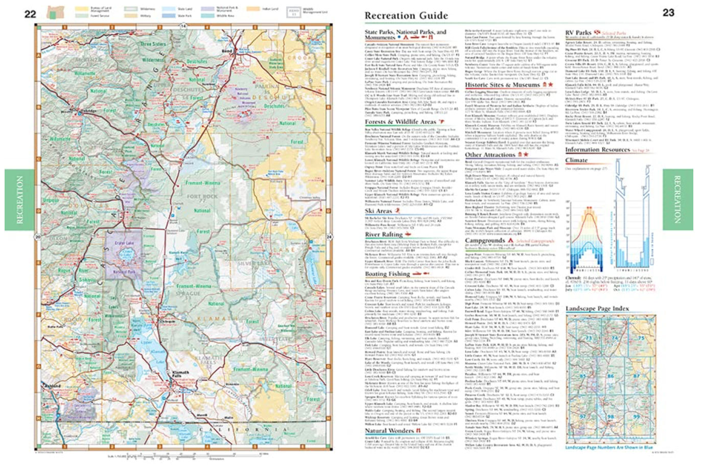 【T-MAPS】オレゴン州ロード&レクリエーション・アトラス Oregon Road & Recreation Atlas