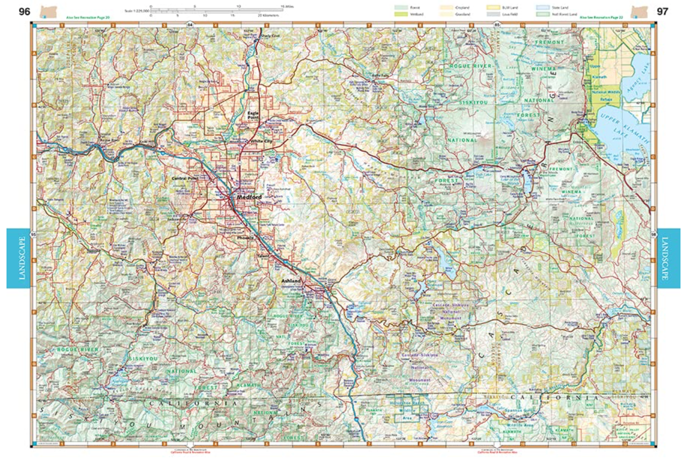 【T-MAPS】オレゴン州ロード&レクリエーション・アトラス Oregon Road & Recreation Atlas