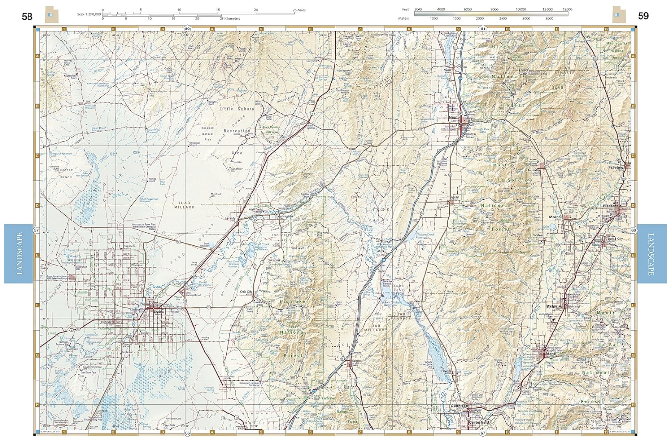 【T-MAPS】ユタ州ロード&レクリエーション・アトラス Utah Road & Recreation Atlas
