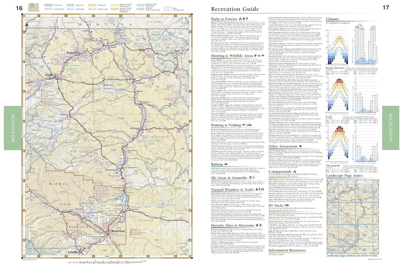 【T-MAPS】ワイオミング州ロード&レクリエーション・アトラス Wyoming Road & Recreation Atlas
