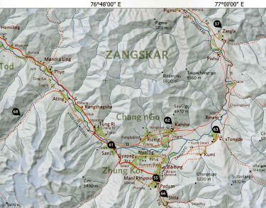 【T-MAPS】ラダック・ザンスカール南部 Ladakh Zanskar South