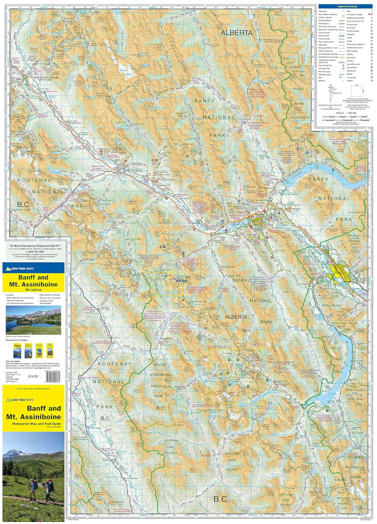 【T-MAPS】バンフ、Mt. アシニボイン Banff & Mount Assiniboine