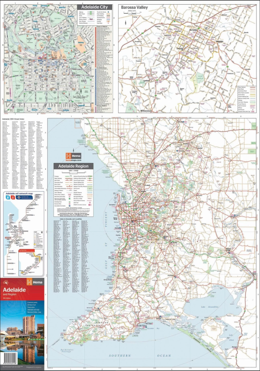 【T-MAPS】アデレード、周辺マップ Adelaide and Region