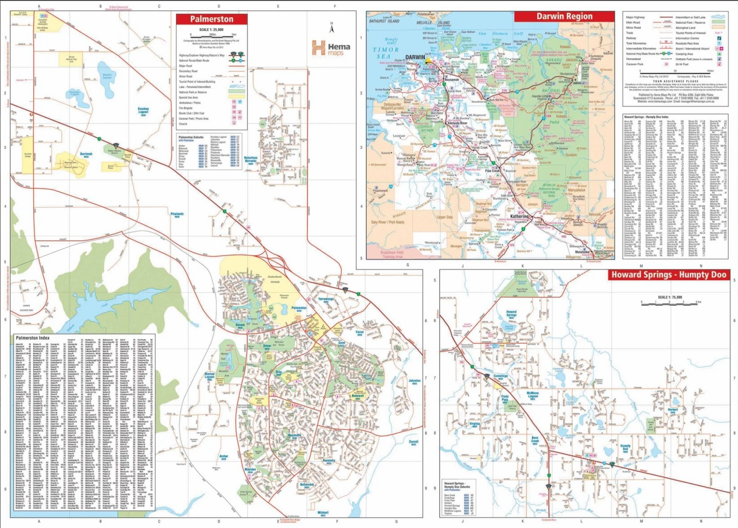 【T-MAPS】ダーウィン、周辺マップ Darwin and Region