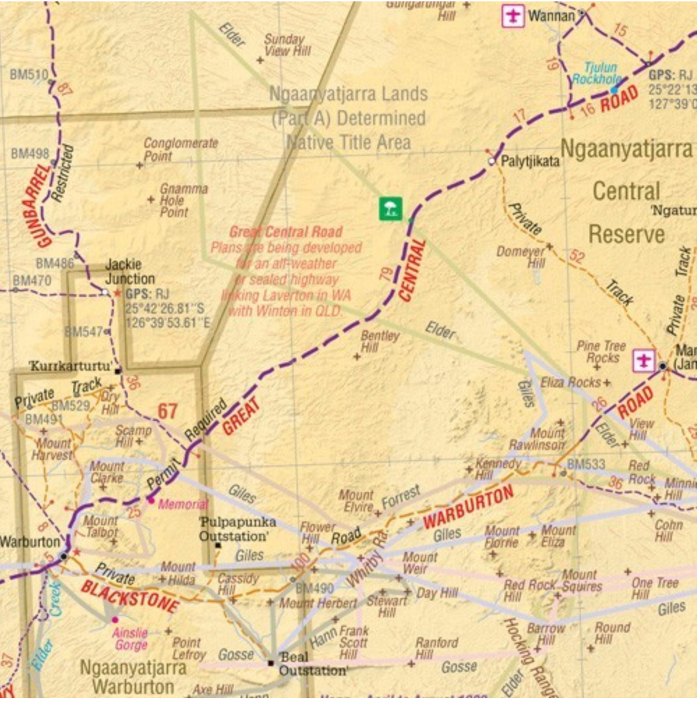 【T-MAPS】グレート・デザート・トラック西部 Great Desert Tracks Western Sheet