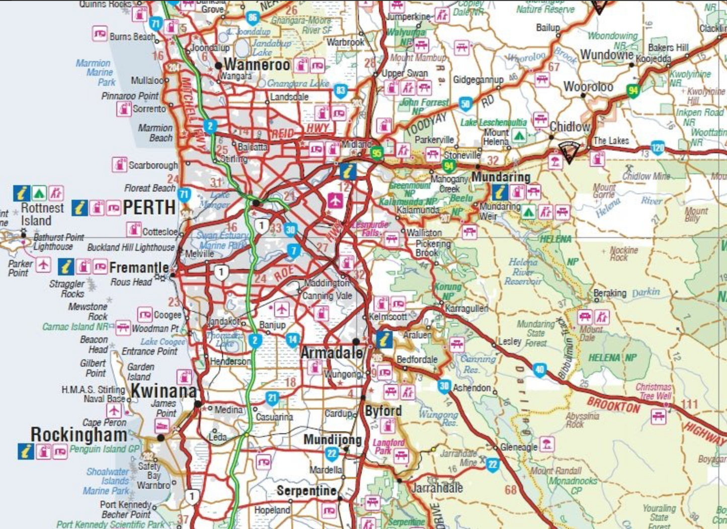 【T-MAPS】パース、周辺マップ Perth and Region