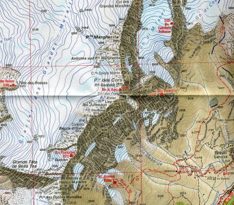 【T-MAPS】マッターホルン、モンテ・ローザ Cervino Matterhorn e Monte Rosa