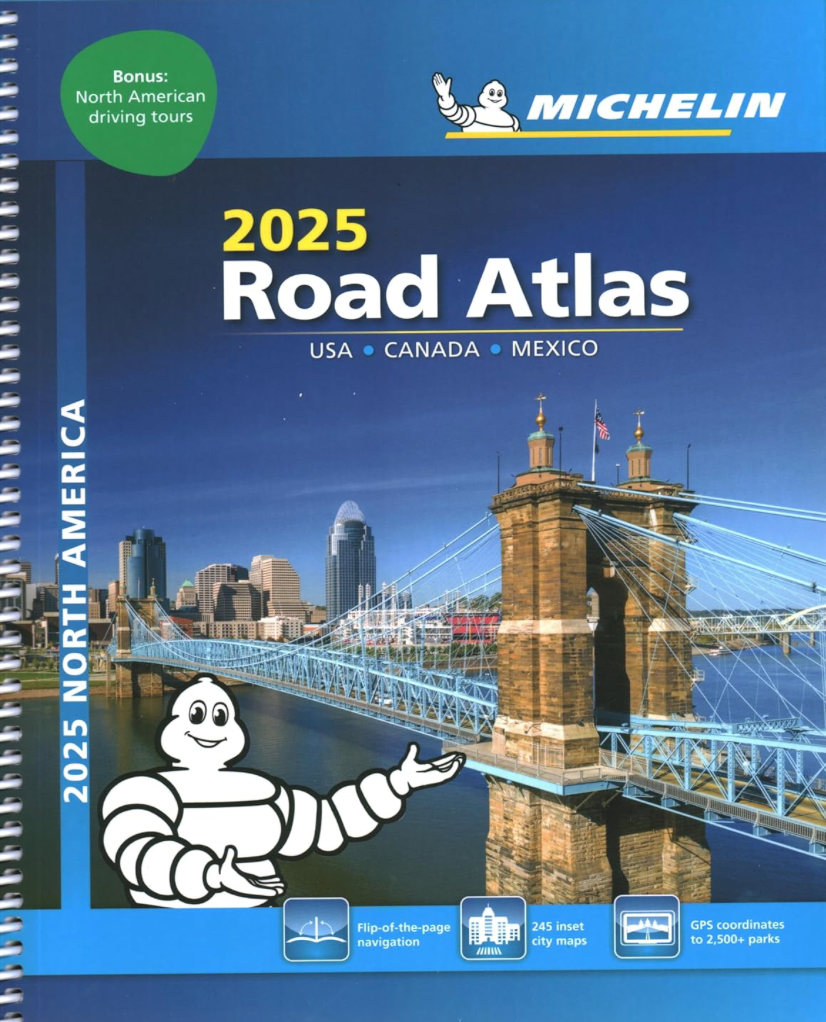 【T-MAPS】ミシュラン・アトラス・北アメリカ Road Atlas USA Canada Mexico 2025