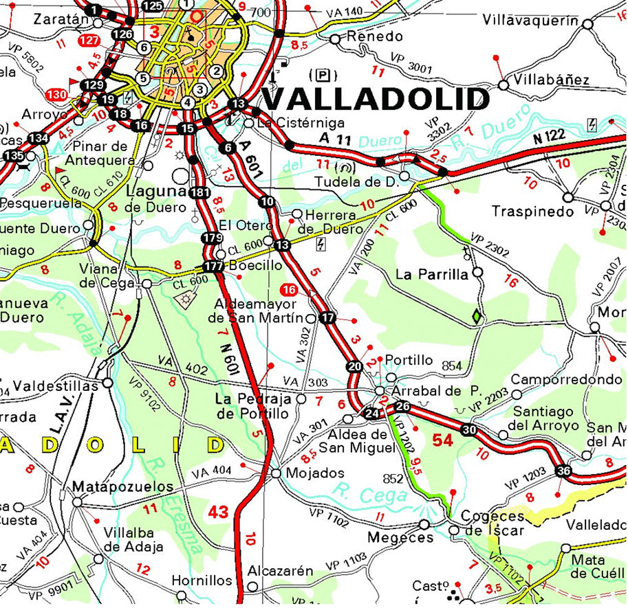 【T-MAPS】スペイン・カスティーリャ、レオン、マドリッド Michelin Castilla y Leon, Madrid