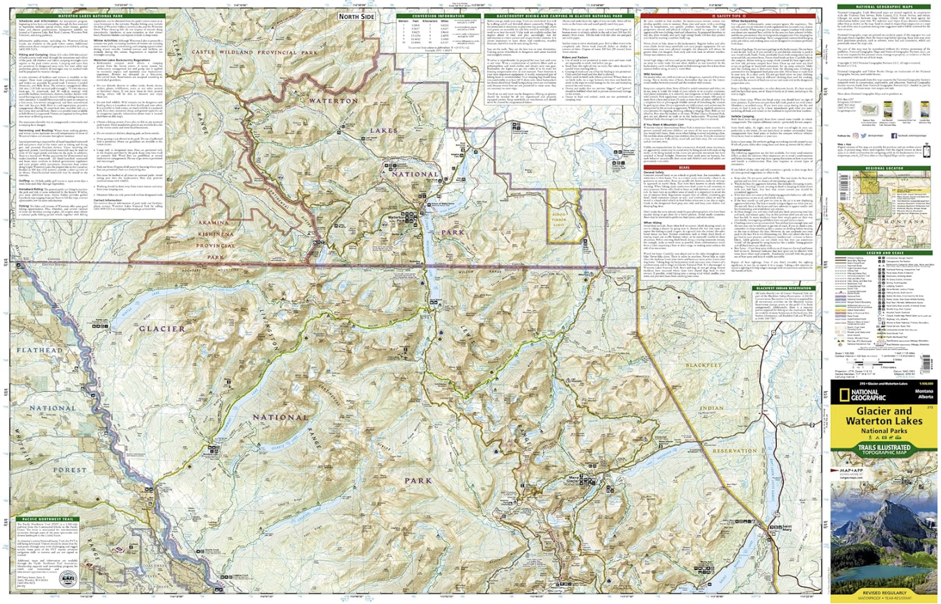 【T-MAPS】グレイシャー・ウォータートン・レイク国立公園 Glacier Waterton Lakes National Parks