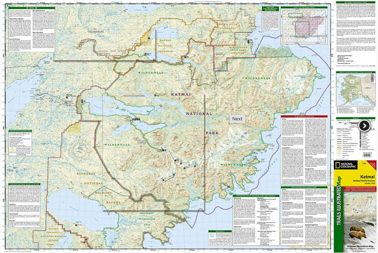 【T-MAPS】カトマイ国立公園 Katmai National Park & Preserve