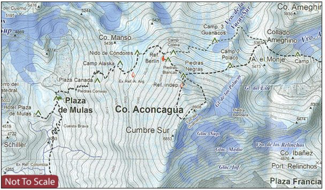 【T-MAPS】アコンカグア、コルドン・デル・プラタ Aconcagua Vallecitos-El Plata