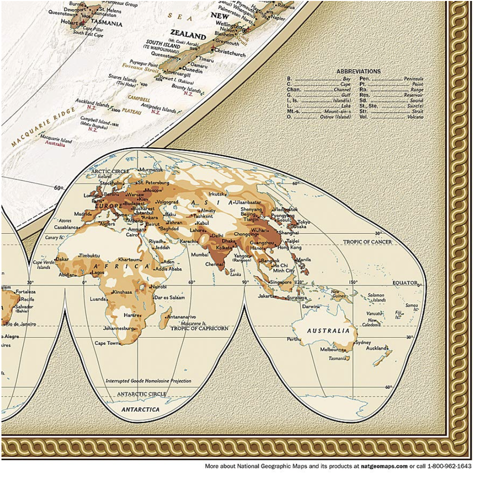 【T-MAPS】世界地図アンティーク調 World Executive