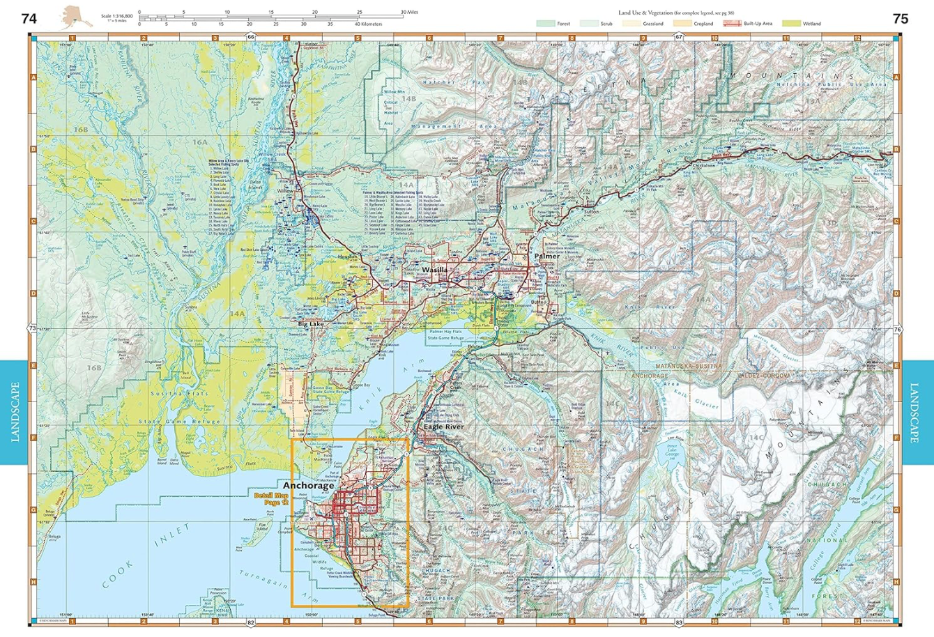 【T-MAPS】アラスカ州ロード＆レクリエーション・アトラス California Road & Recreation Atlas