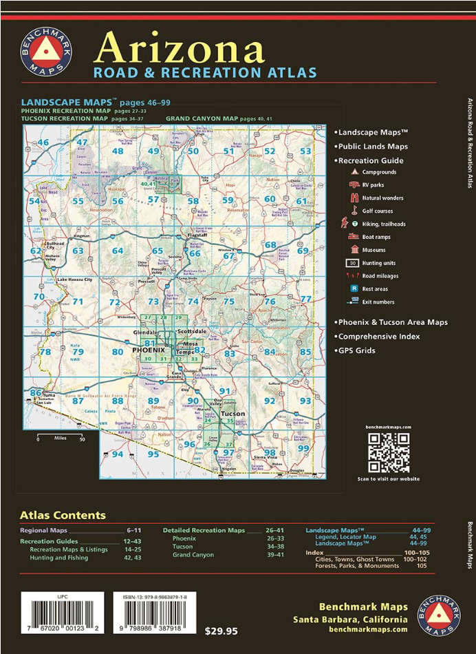 【T-MAPS】アリゾナ州ロード＆レクリエーション・アトラス Arizona Road & Recreation Atlas