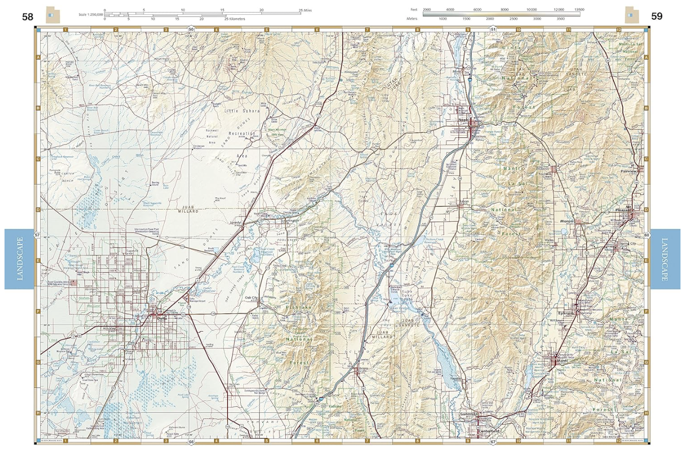 【T-MAPS】ユタ州ロード＆レクリエーション・アトラス Utah Road & Recreation Atlas