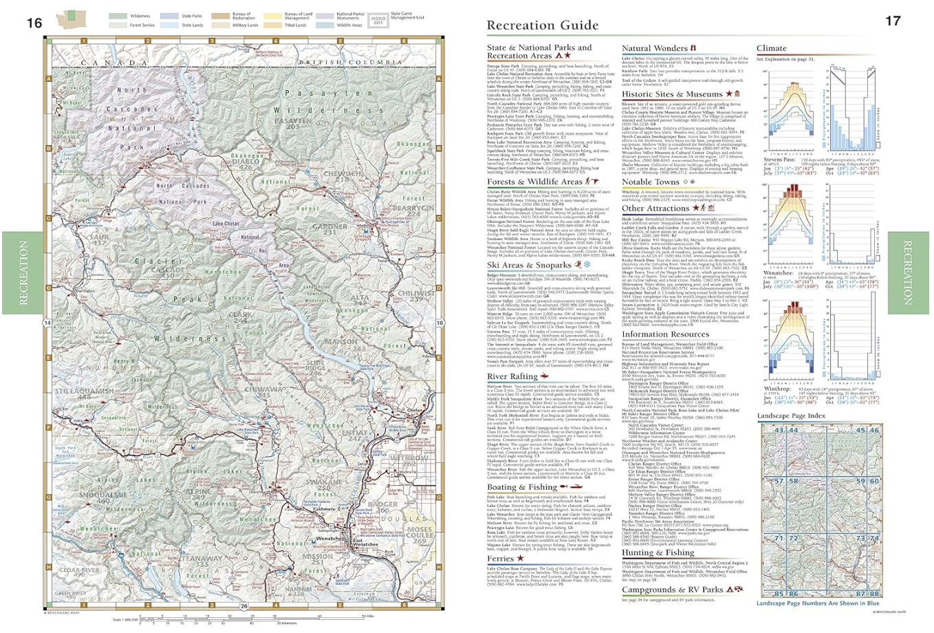 【T-MAPS】ワシントン州ロード＆レクリエーション・アトラス Washington Road & Recreation Atlas