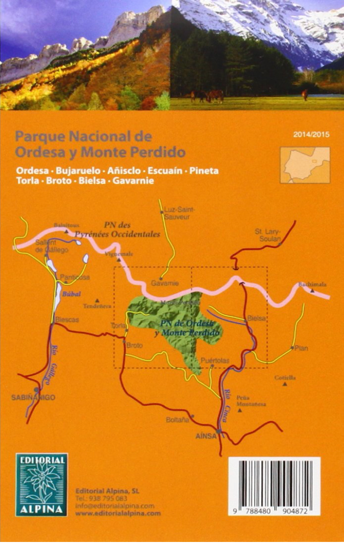 【T-MAPS】ピレネー・エリアマップ Parque Nacional de Ordesa y Monte Perdido