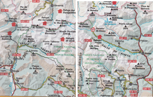 【T-MAPS】ピレネー・エリアマップ Parque Nacional de Ordesa y Monte Perdido