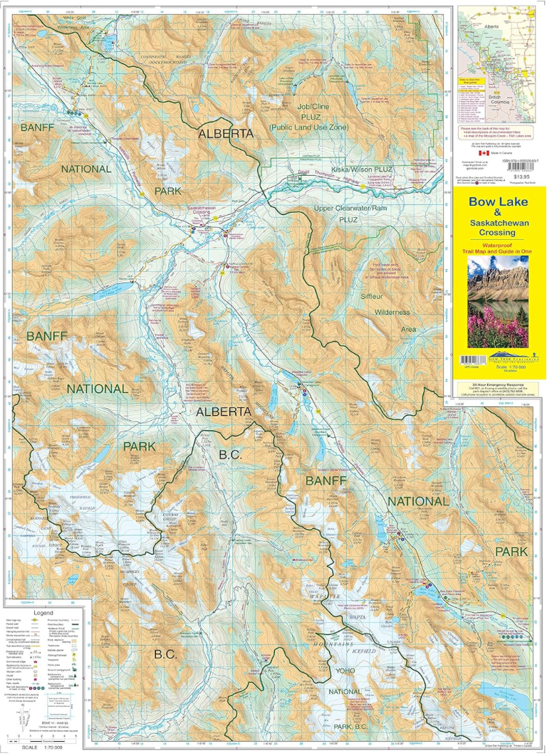 【T-MAPS】ボウ湖・サスカチュワンクロッシング Bow Lake and Saskatchewan Crossing