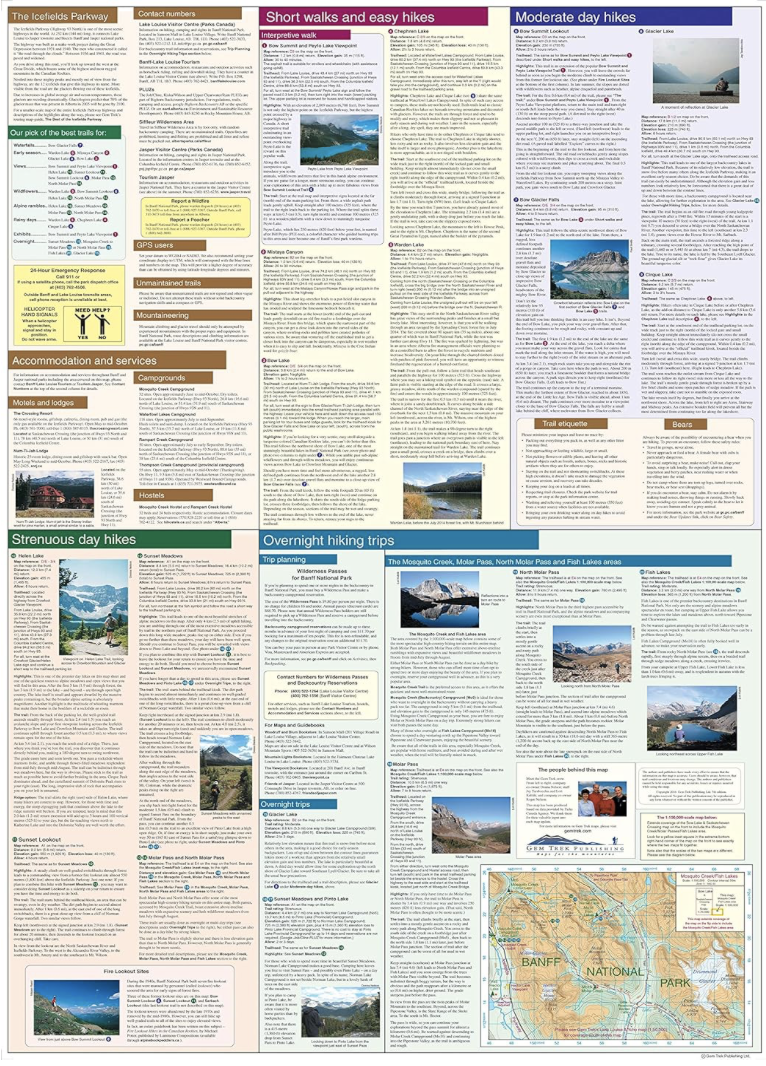 【T-MAPS】ボウ湖・サスカチュワンクロッシング Bow Lake and Saskatchewan Crossing