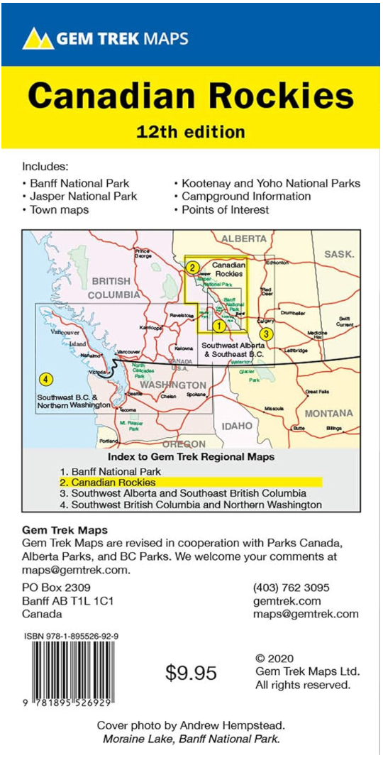 【T-MAPS】カナディアン・ロッキー Canadian Rockies Regional Map and Guide