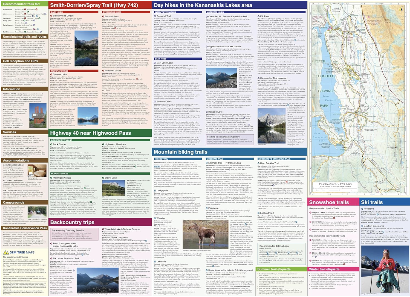 【T-MAPS】カナナスキ・レイク Kananaskis Lakes