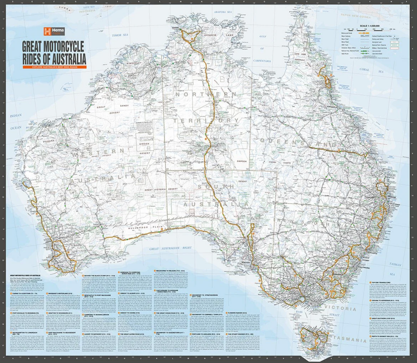 【T-MAPS】オーストラリア・モーターサイクル・アトラス Australia Motorcycle Atlas with 200 Top Rides