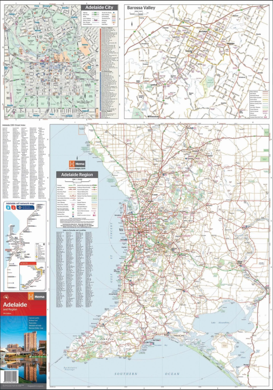 【T-MAPS】アデレード、周辺マップ　Adelaide and Region