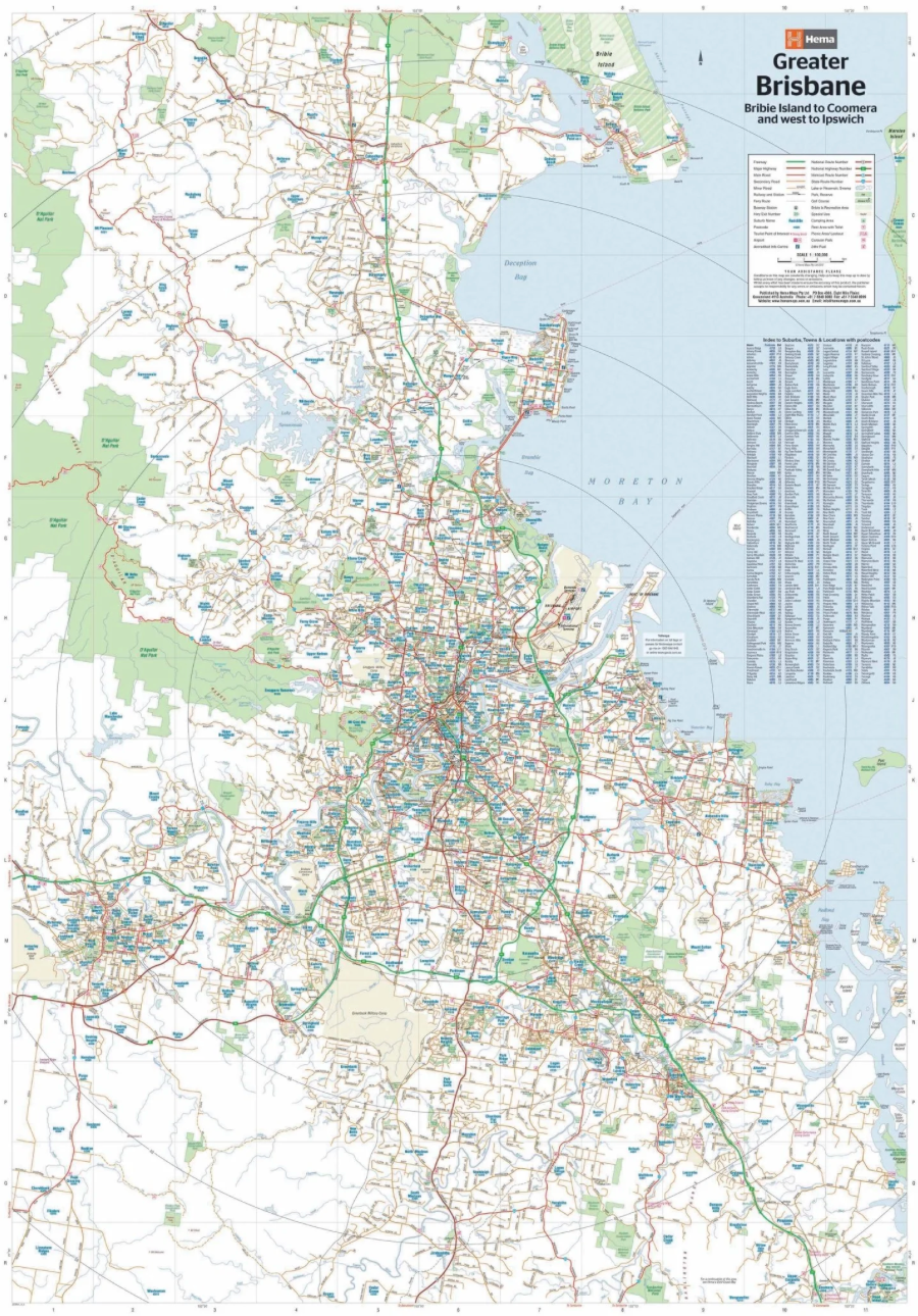 【T-MAPS】ブリスベン、周辺マップ Brisbane and Region