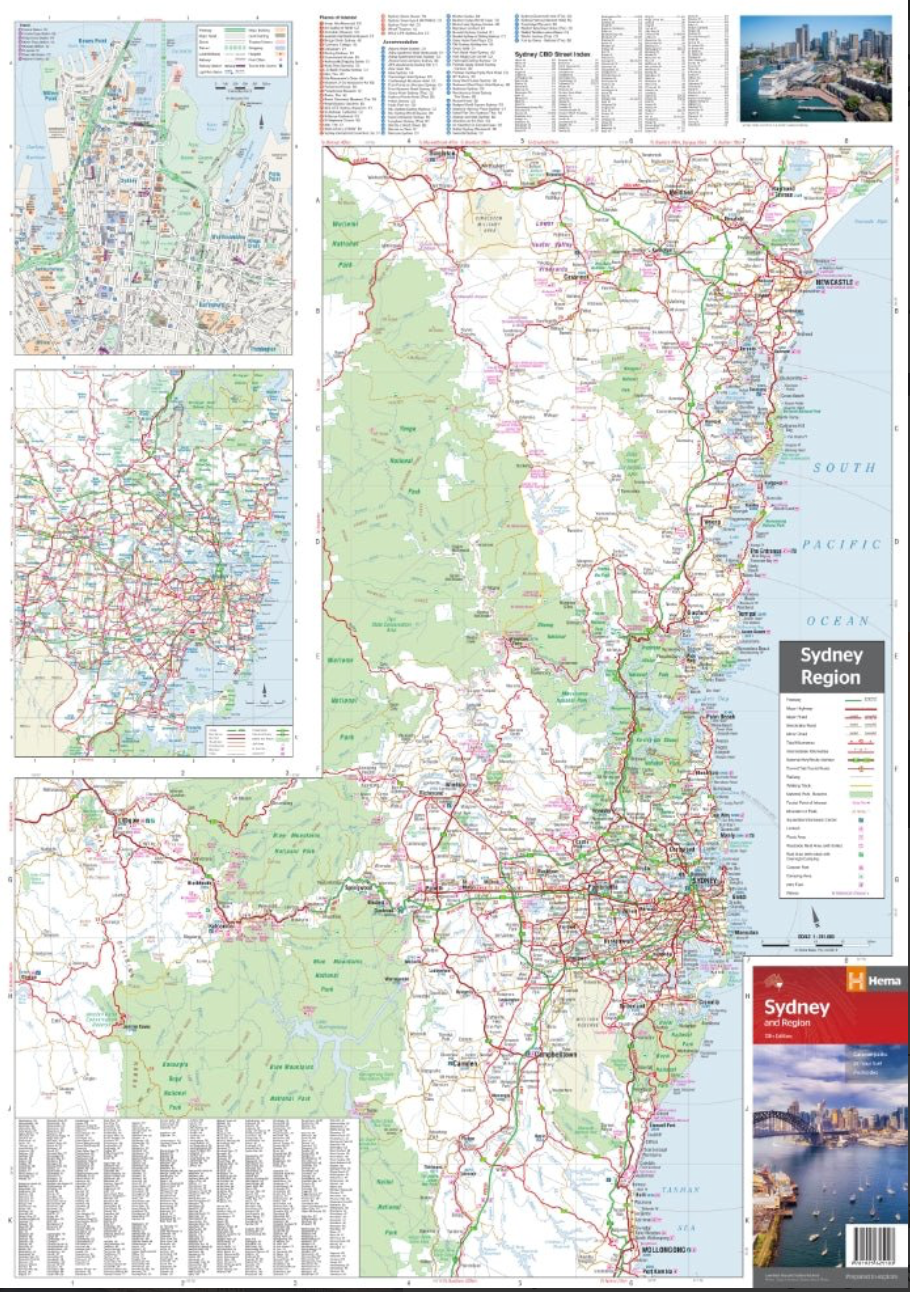 【T-MAPS】シドニー、周辺マップ Sydney and Region