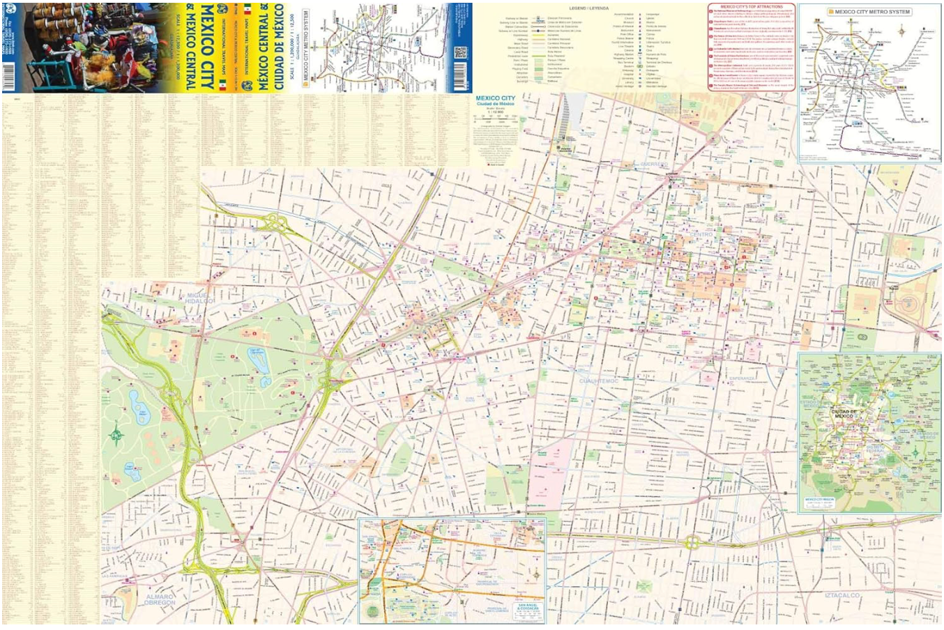 【T-MAPS】中央メキシコ、メキシコシティ Mexico Central & Mexico City