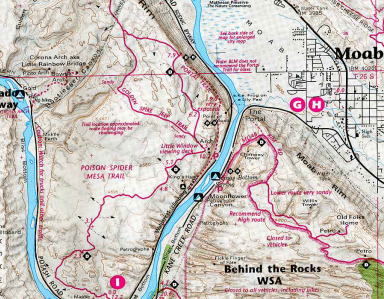 【T-MAPS】モアブ東部ＭＴＢ Moab East Mountain Biking & Recreation