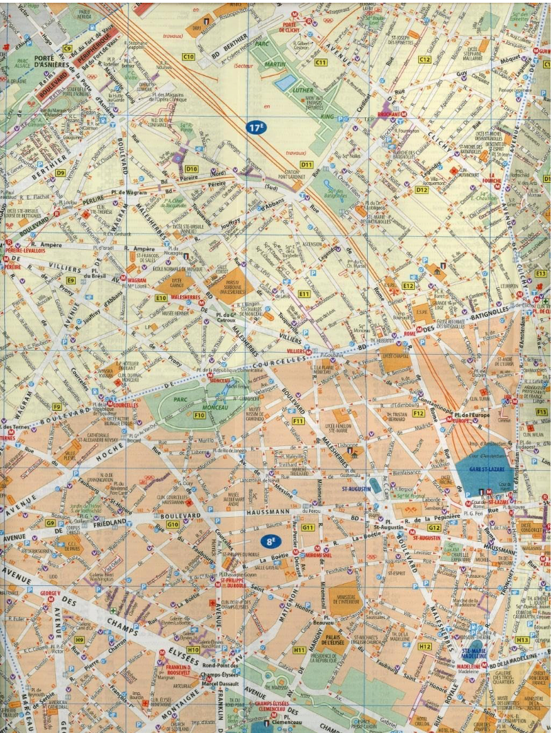 【T-MAPS】ミシュラン・パリ・シティマップ Michelin Paris Plan/City Map