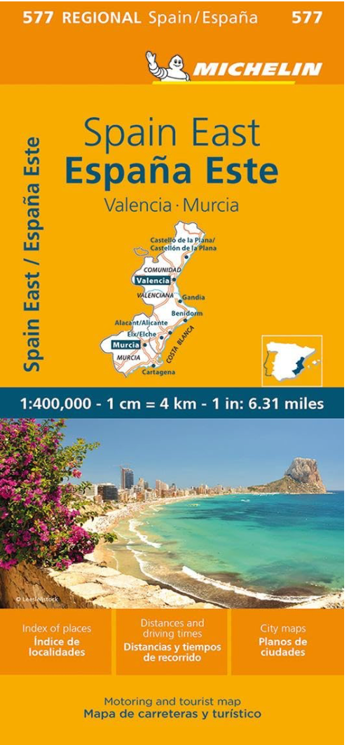 【T-MAPS】スペイン・バレンシア、ムルシア Michelin Comunidad Valenciana, Murcia