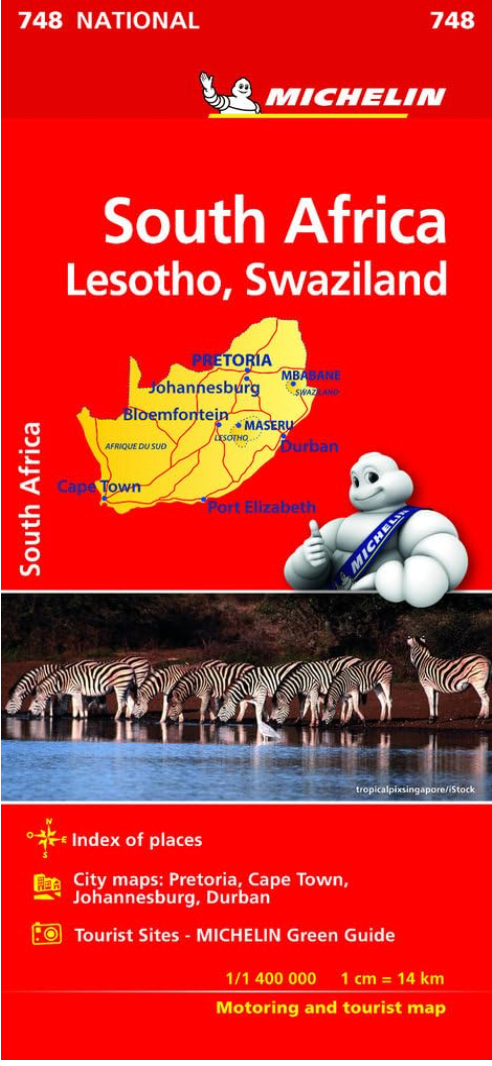 【T-MAPS】ミシュラン・南アフリカ・レソト・スワジランド Michelin South Africa Lesotho, Swaziland