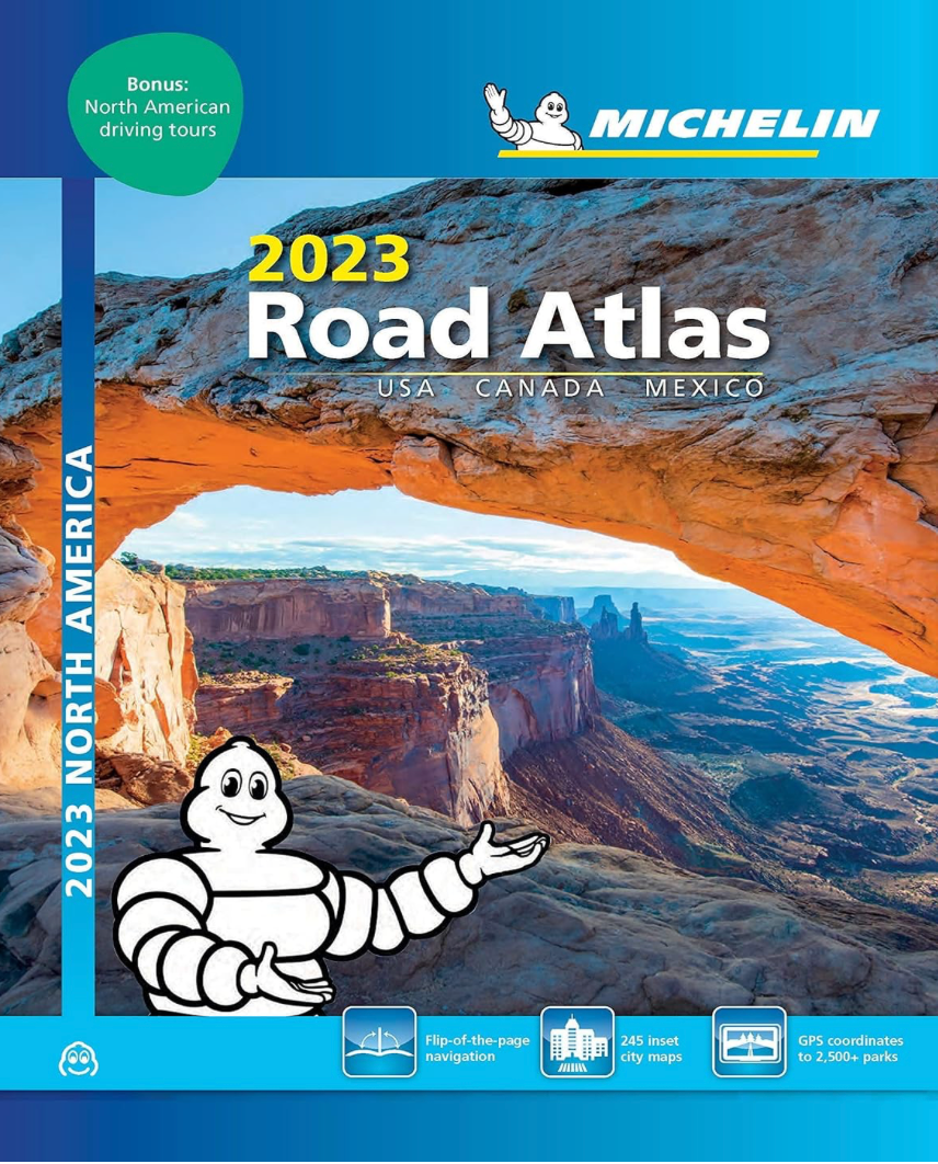 【T-MAPS】ミシュラン・アトラス・北アメリカ Road Atlas USA Canada Mexico 2023