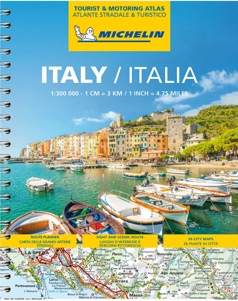 【T-MAPS】ミシュラン・アトラス・イタリア Michelin Tourist & Motoring Atlas Italy 2024