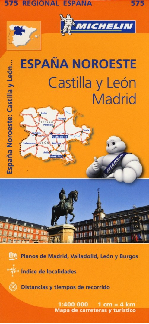 【T-MAPS】スペイン・カスティーリャ、レオン、マドリッド Michelin Castilla y Leon, Madrid