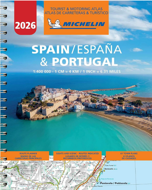 【T-MAPS】ミシュラン・アトラス・スペイン・ポルトガル Michelin Tourist & Motoring Atlas Spain & Portugal 2025