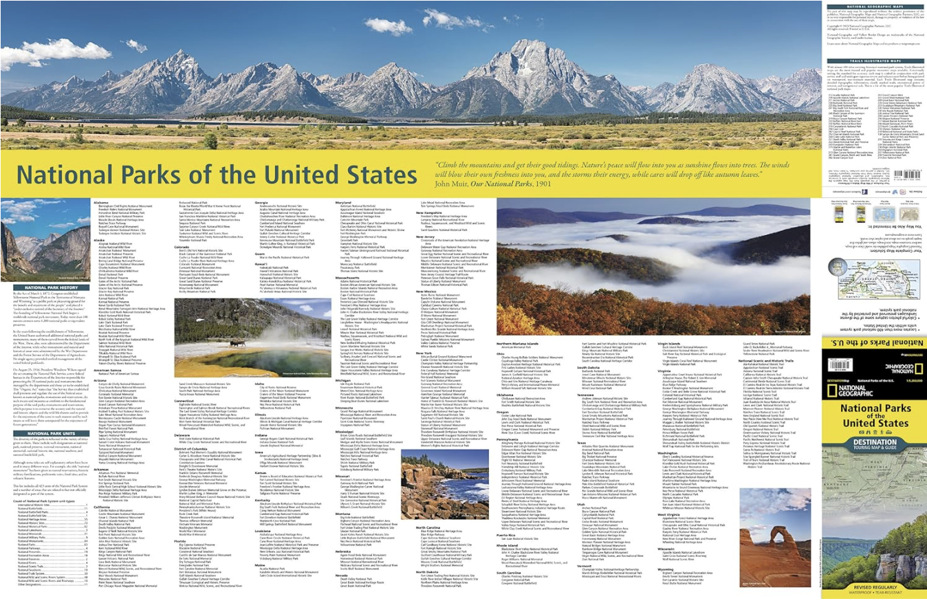 【T-MAPS】アメリカ合衆国の国立公園マップ National Parks of the United States