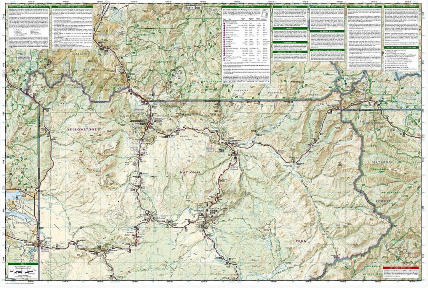 【T-MAPS】イェローストーン国立公園 Ｙellowstone Ｎational Park