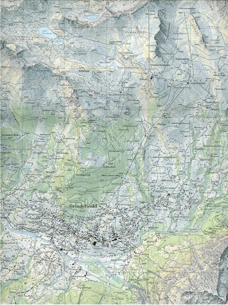 【T-MAPS】ユングフラウ、周辺地形図 2520 Jungfrau Region