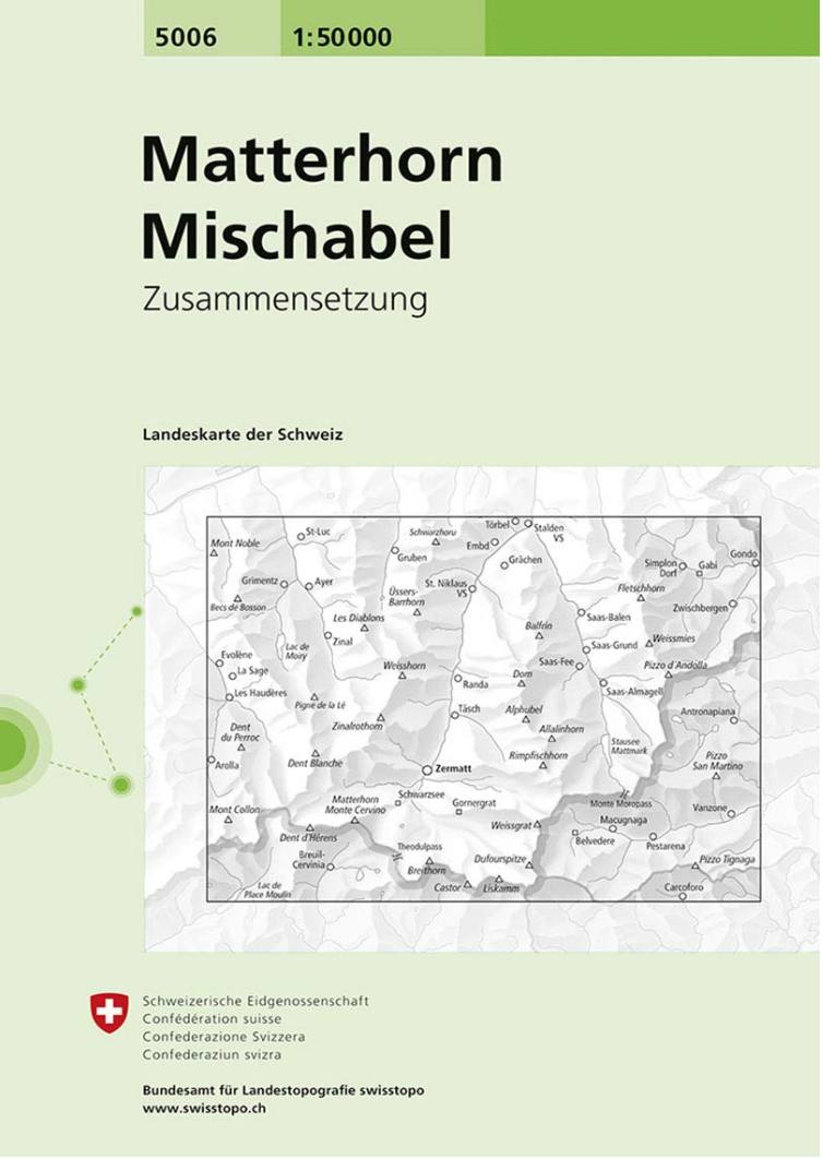 【T-MAPS】マッターホルン1/5万  5006 Matterhorn Mischabel