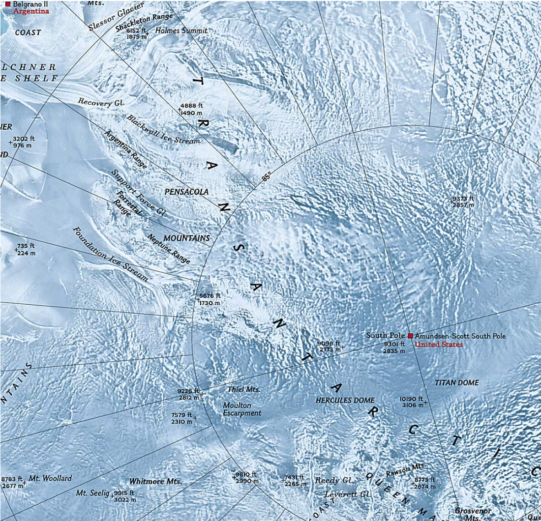 【T-MAPS】南極衛星地図 Antarctica, 1-sided Satellite Image