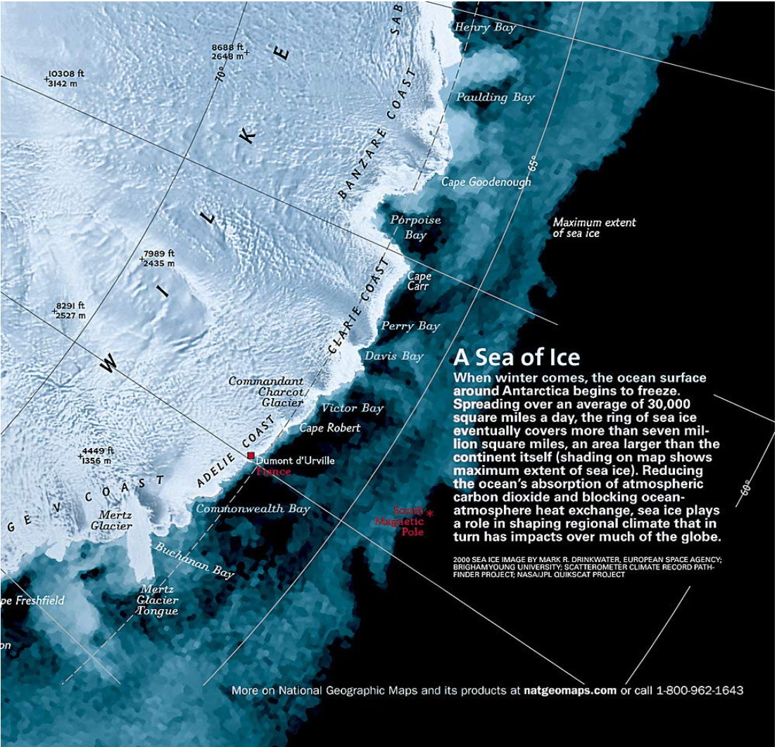 【T-MAPS】南極衛星地図 Antarctica, 1-sided Satellite Image