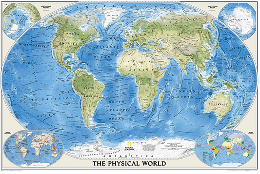 【T-MAPS】世界地勢図・海図 World Physical/Ocean Floor